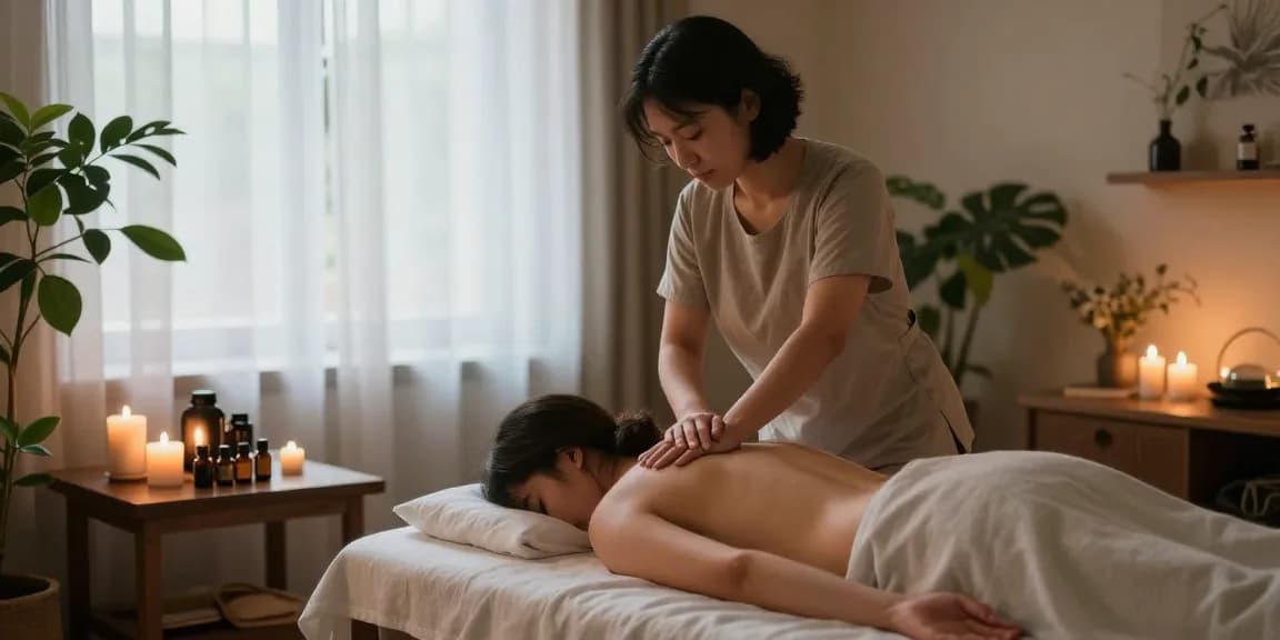 Relaxing Swedish massage experience with soothing atmosphere and essential oils