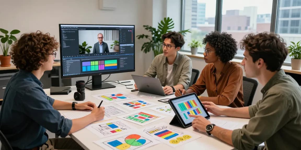 Team collaboration at Dreambox Studio showcasing creative processes in a vibrant workspace.