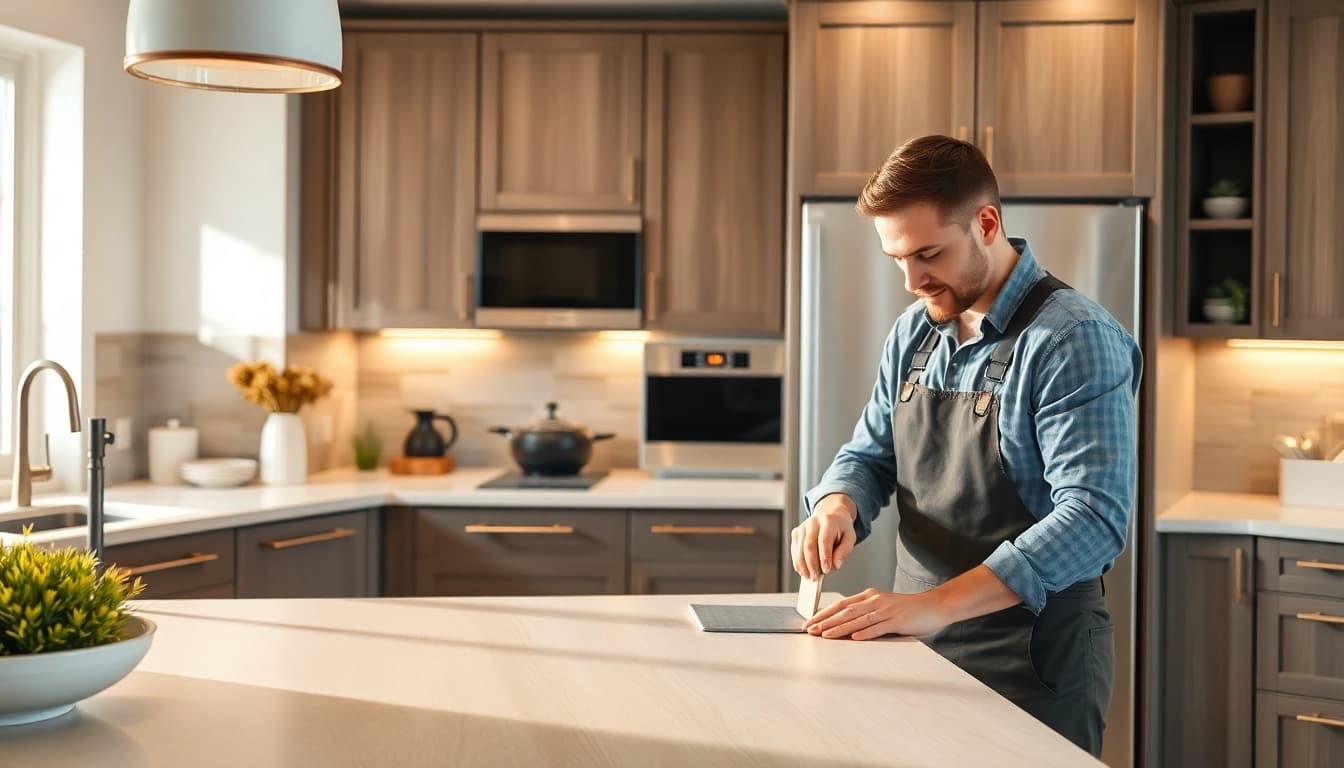 Cabinet Refacing Saint Petersburg FL showcasing craftsmanship in a modern kitchen environment.