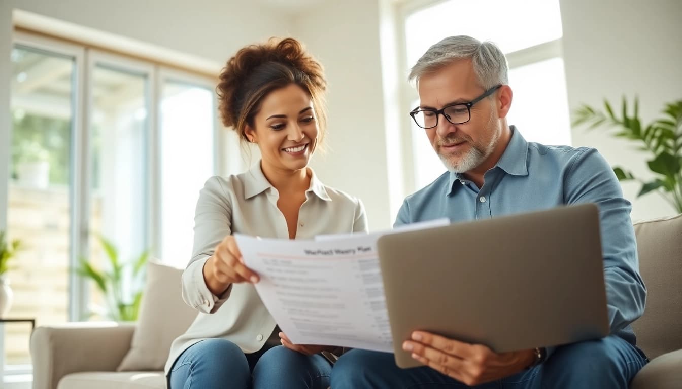 Explore warranty protection for cars and homes with a family discussing options in a modern living room.
