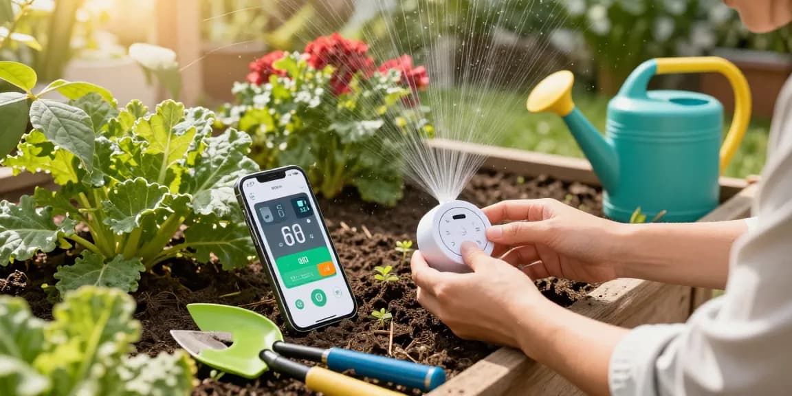 Efficiently using the rainpoint sprinkler timer in a vibrant home garden.