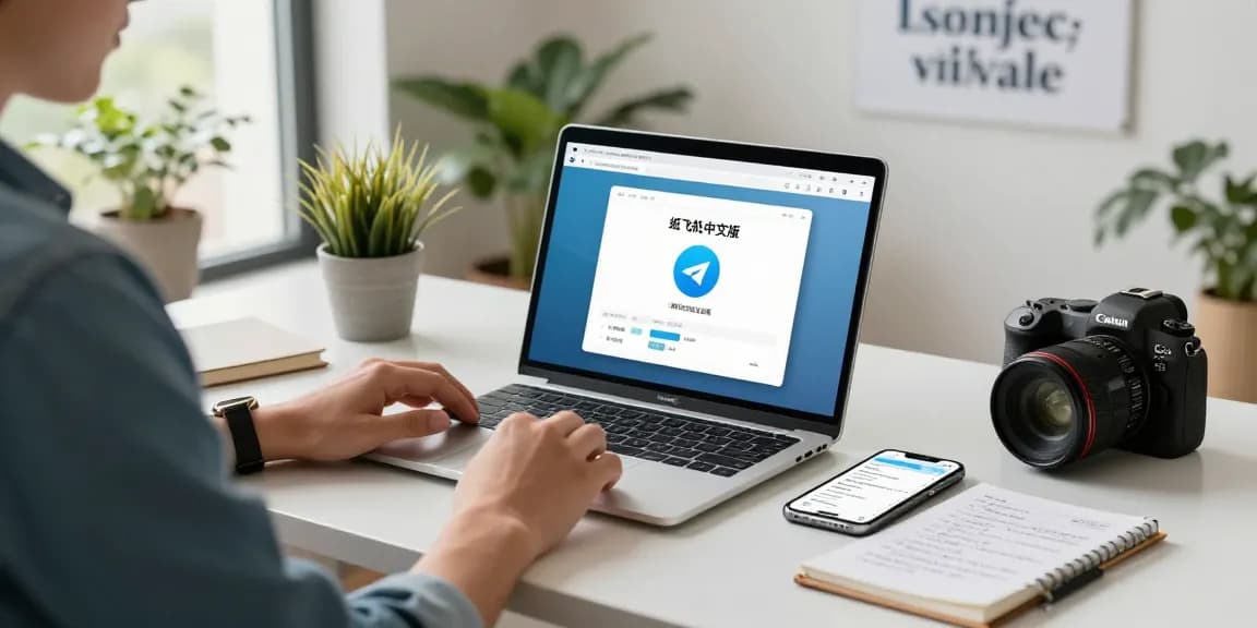 Seamless integration of 纸飞机中文版 in a modern workspace showcasing digital communication tools.