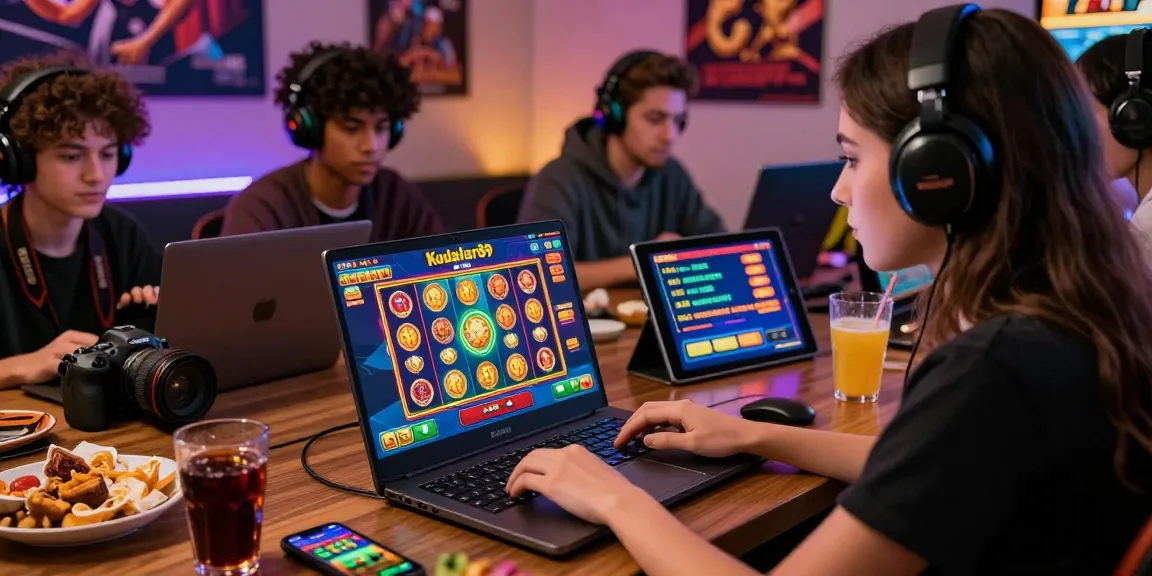 Pengguna Kudaliar89 bermain slot online dengan beragam perangkat di ruang yang menyenangkan dan energik.
