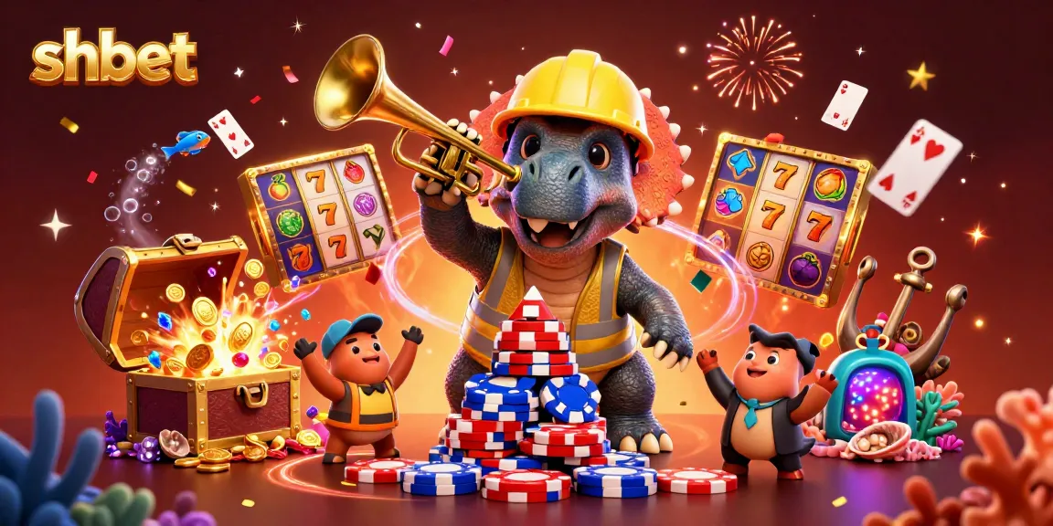 Elevate your game with shbet's vibrant casino experience featuring celebratory 3D characters.