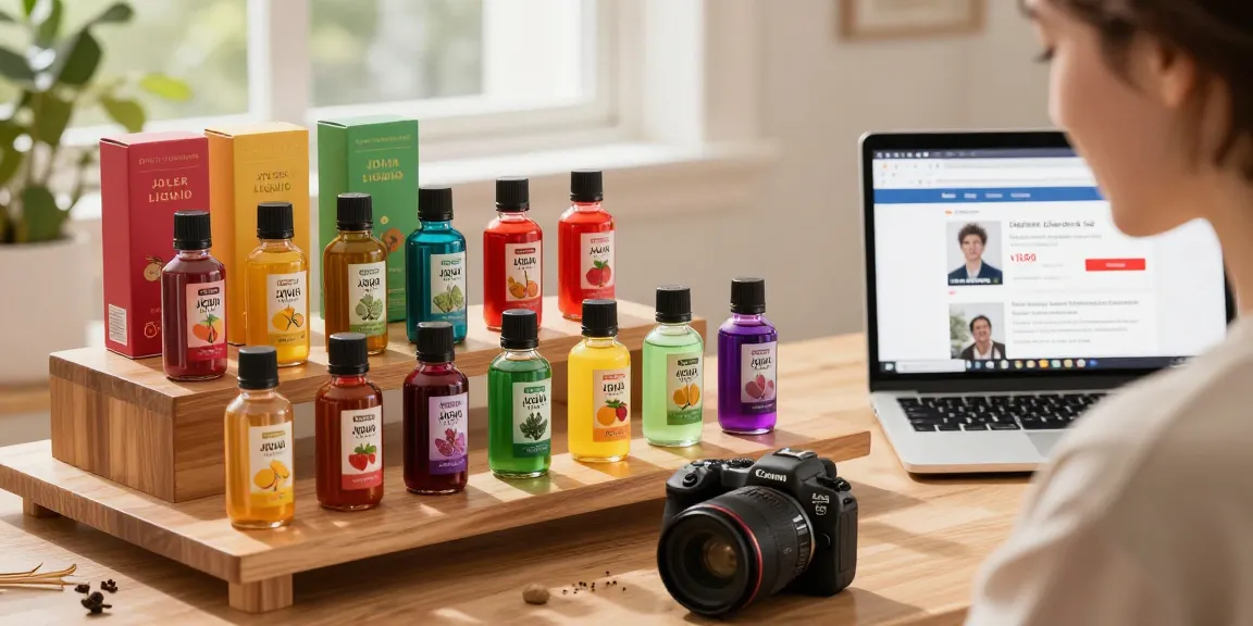 Buy Joker bulk liquid incense bottles displayed with a relaxed shopper exploring vibrant flavors and online deals.