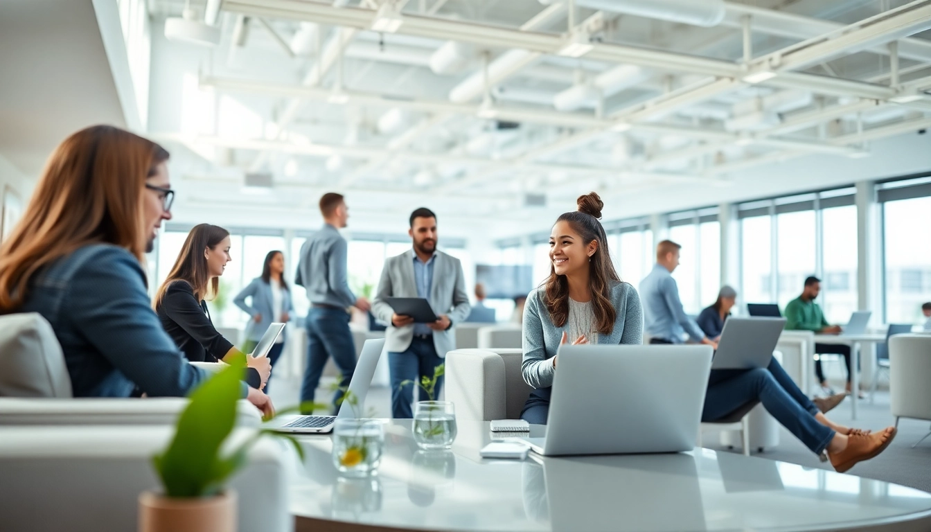 Engaging assistant for enterprise enhances productivity in a modern office environment.