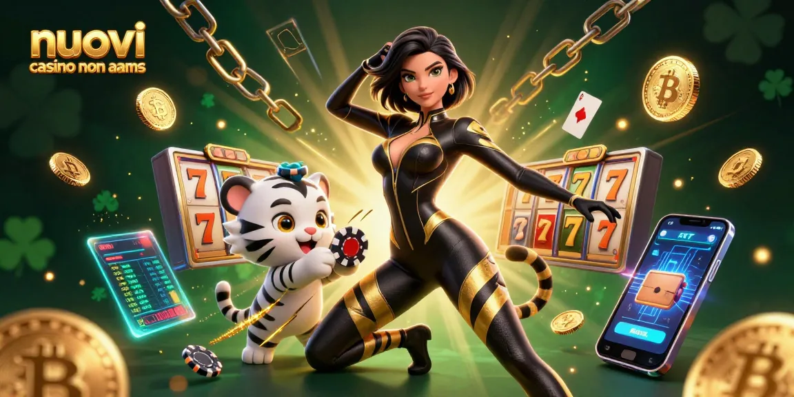 Partecipa a un'azione emozionante nei nuovi casino non aams con immagini straordinarie che mostrano slot e personaggi.