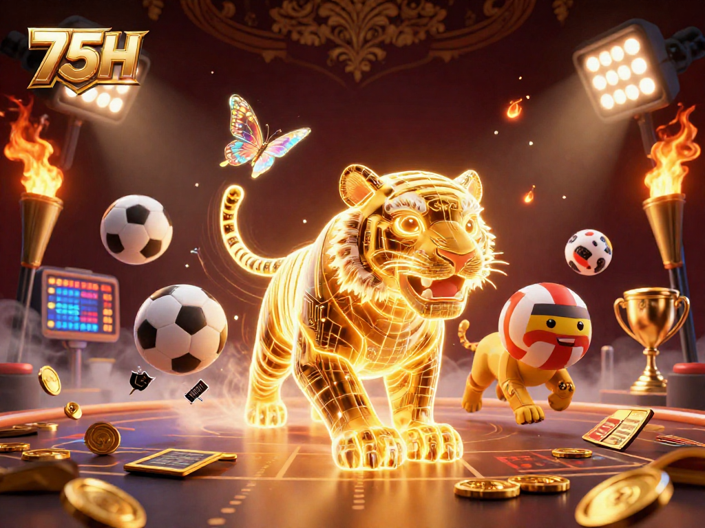 Aposte com estratégia em 75H e sinta a emoção dos jogos com o tigre dourado no cassino digital