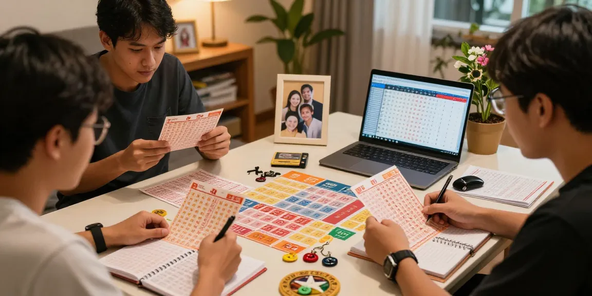 Diskusi angka untung oleh penggemar togel, suasana hangat dengan tiket dan strategi togel.