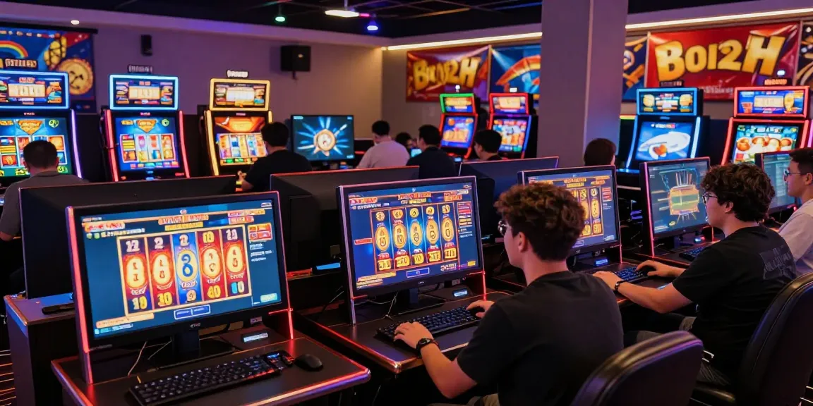 Players engaging with slot depo 1k gaming machines in an online casino.