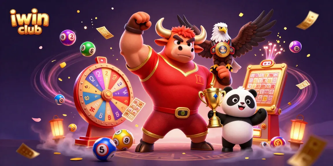 Experience the excitement of iwin club with vibrant lottery and game elements in a dynamic scene.