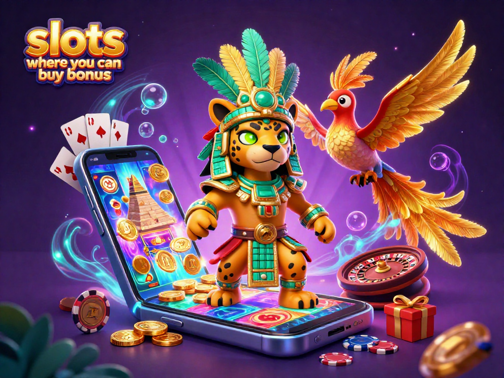 Experience excitement with slots where you can buy bonus, vibrant characters, and thrilling casino elements.