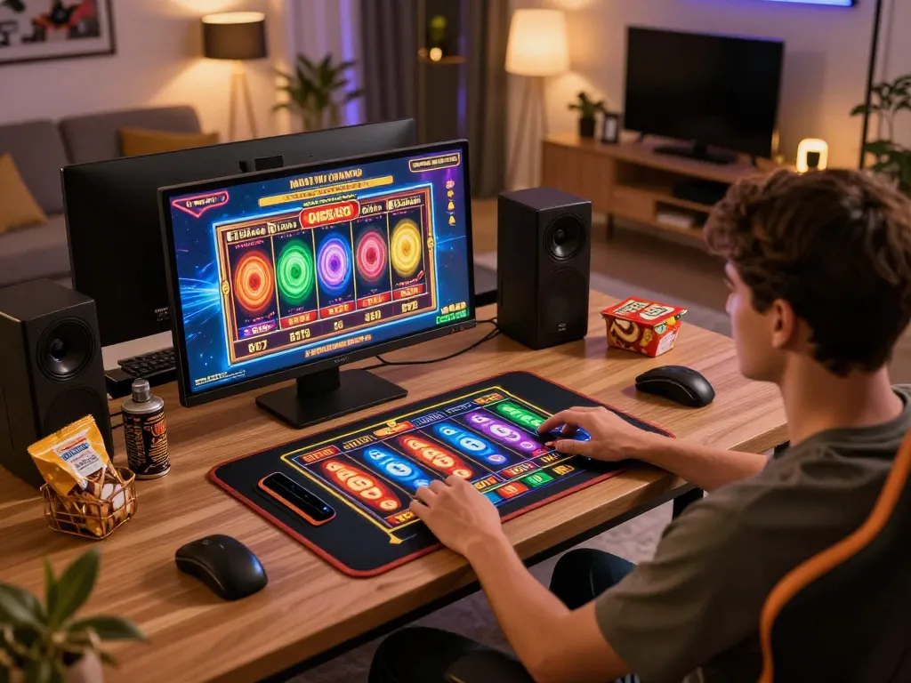 Player enjoying the immersive gaming experience at slot thailand no 1 on a stylish tablet in a cozy setting.