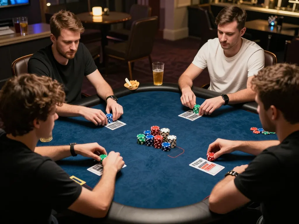 A thrilling moment at tg88 trang chủ where players engage in a competitive poker game, showcasing strategy and excitement.