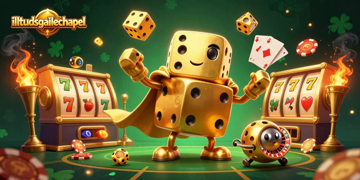 Experience the thrill at illtudsgalileechapel with our golden dice golem juggling luck in a vibrant casino setting.