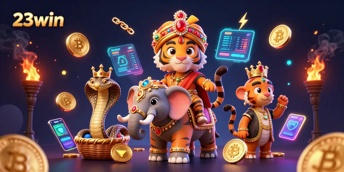 Win big at 23win with vibrant 3D illustrations showcasing thrilling casino themes.