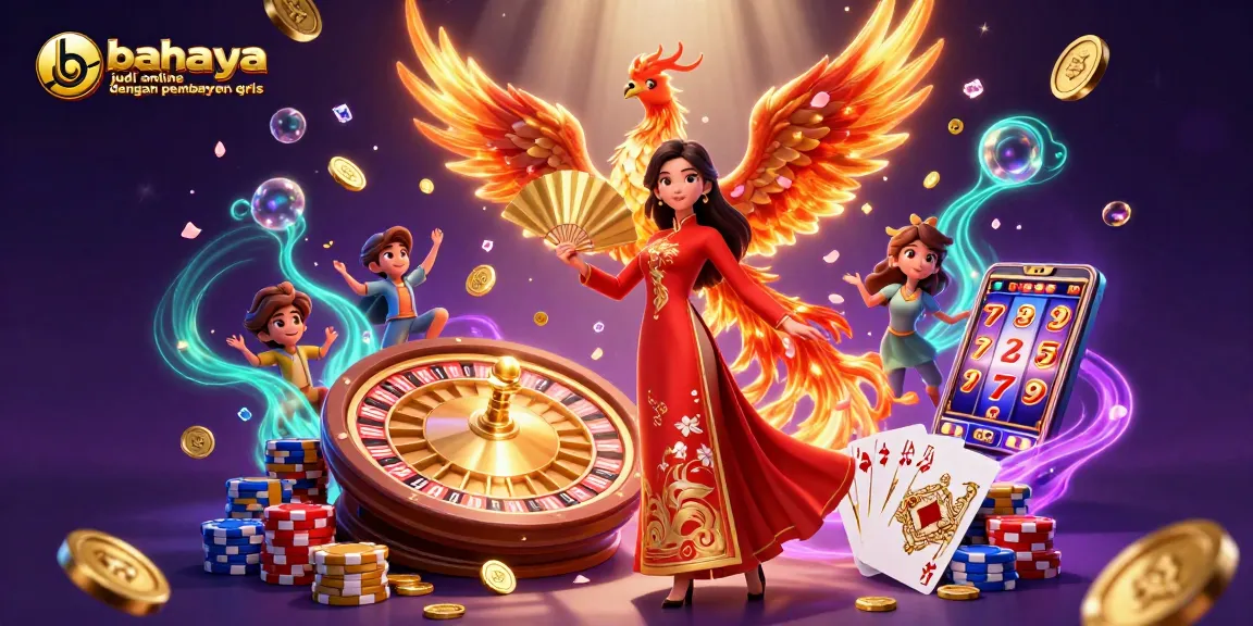 Experience the dangers of online gambling with QRIS transactions in an engaging 3D scene.