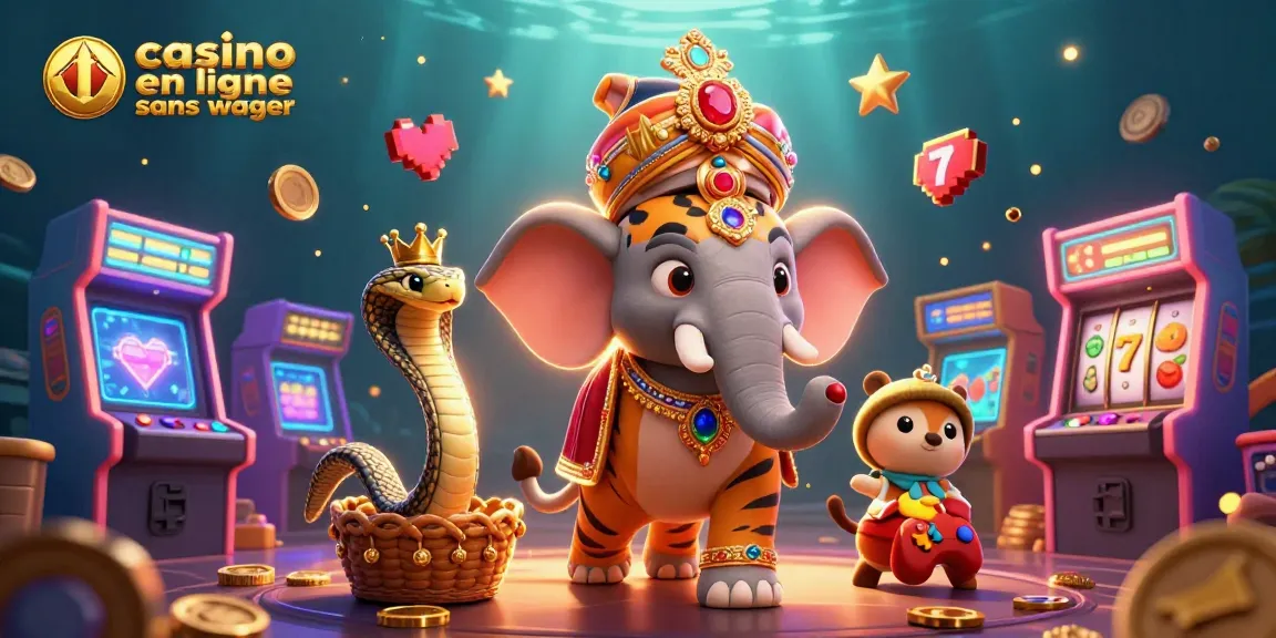 Vivez l'adrénaline au casino en ligne sans wager avec une scène de jeu 3D vibrante présentant un tigre majestueux et des éléments dorés.