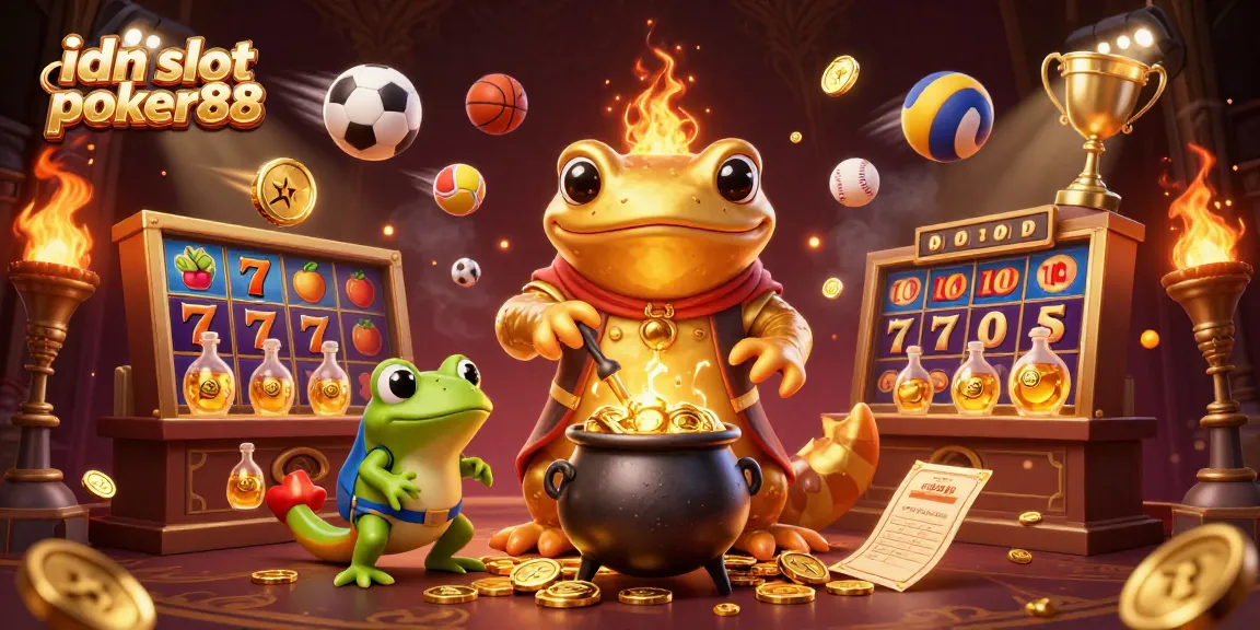 Experience thrilling gameplay at idn slot poker88 with dynamic visuals of a golden alchemist scene.