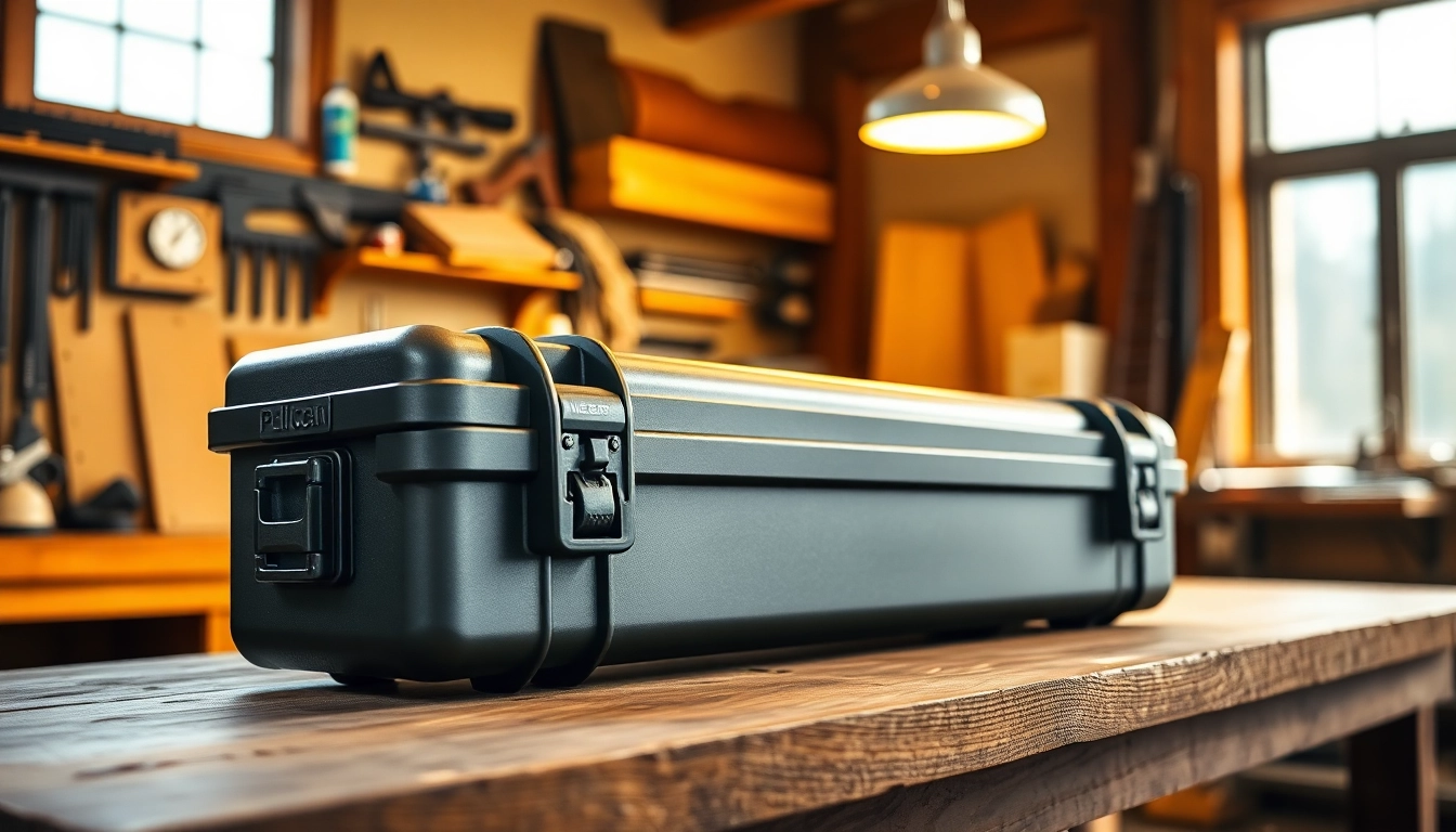 Secure your firearm with this robust pelican rifle case featuring durable construction and secure locks.