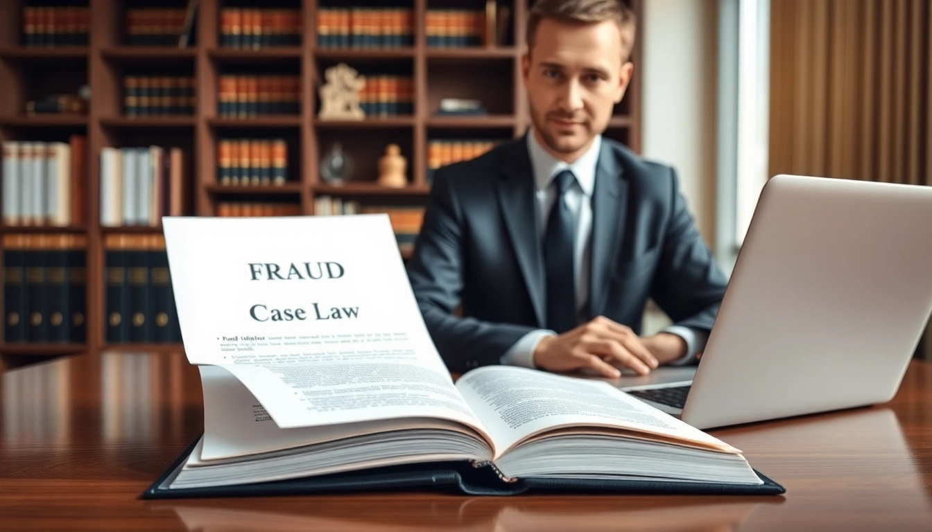 Betrug Strafrecht: Professional legal advisor reviewing fraud law documents in a modern office.