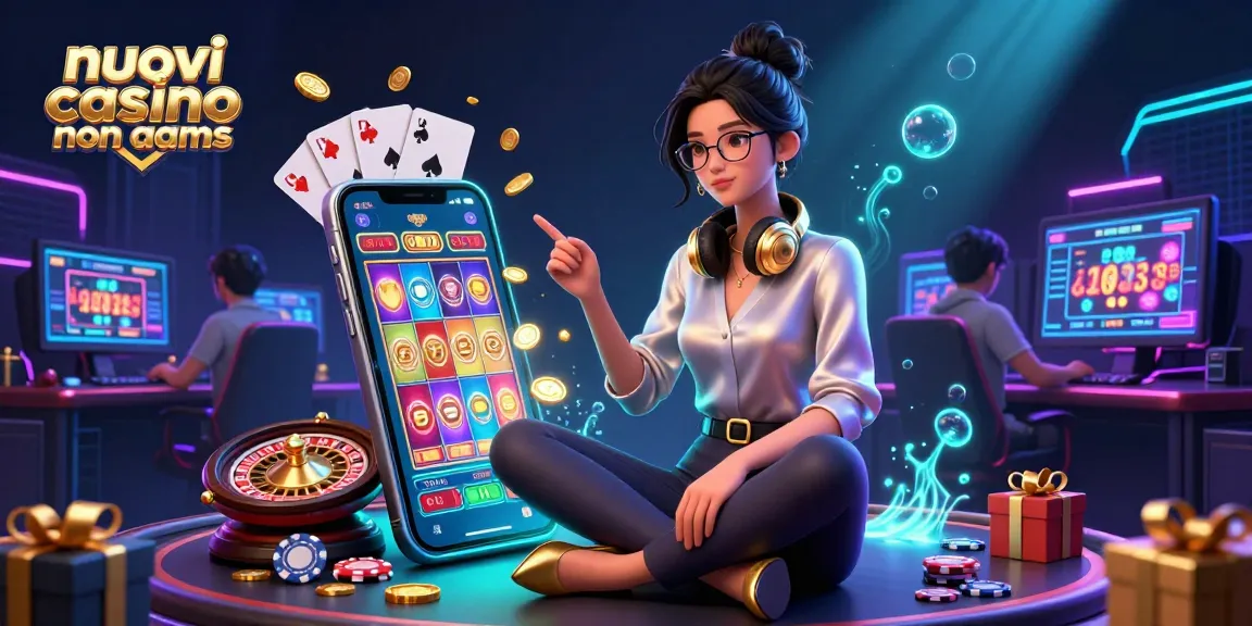 Scena coinvolgente che mostra le piattaforme "nuovi casino non aams" appena lanciate con un giocatore concentrato sui giochi da casinò.