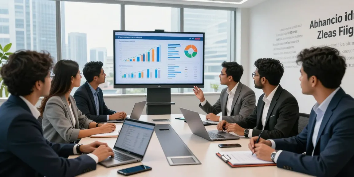 Diverse journalists collaborating on India economic trends at https://www.theindaily.com in a modern conference room