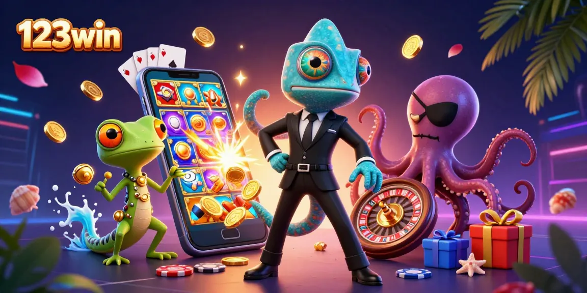 Experience thrilling wins at 123win with captivating casino characters and vibrant game elements.