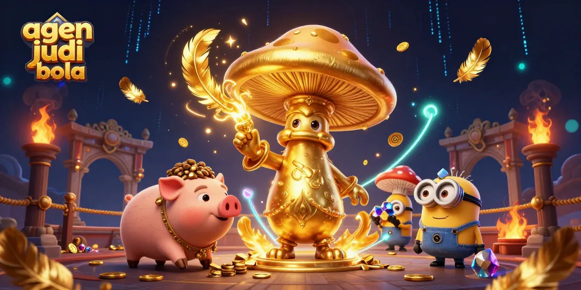Engage in winning strategies at agen judi bola with a vibrant 3D magical scene full of treasures.