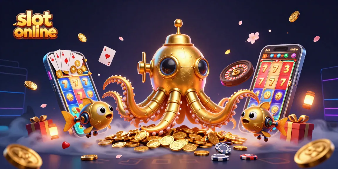 Slot online menampilkan gambar dinamis dengan mesin slot dan karakter perjudian yang menarik.