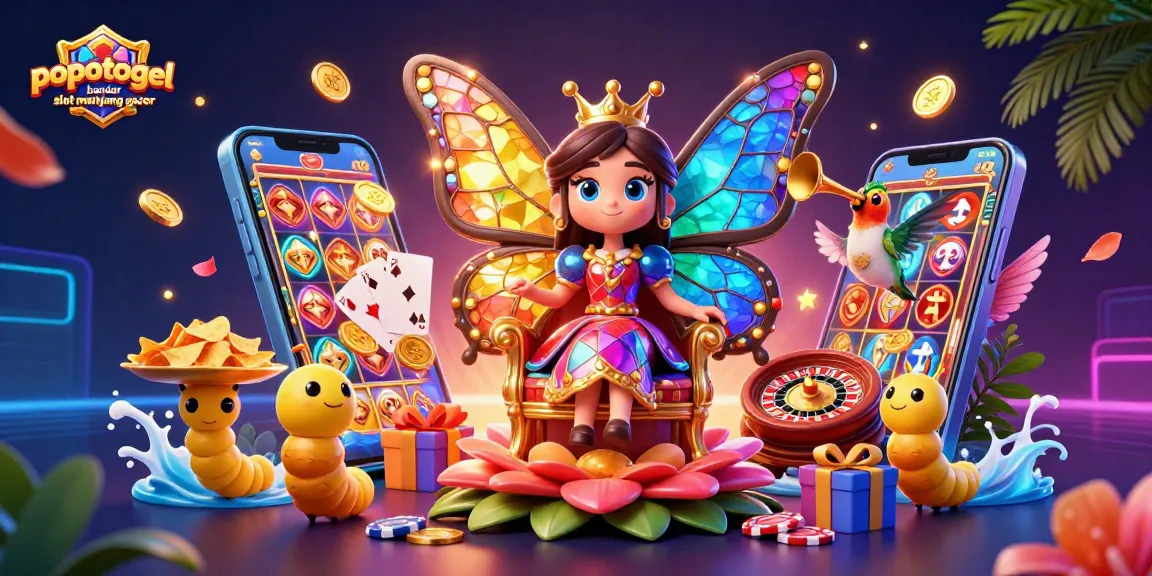 Win big with popotogel bandar slot mahjong gacor in this vibrant casino-themed illustration.