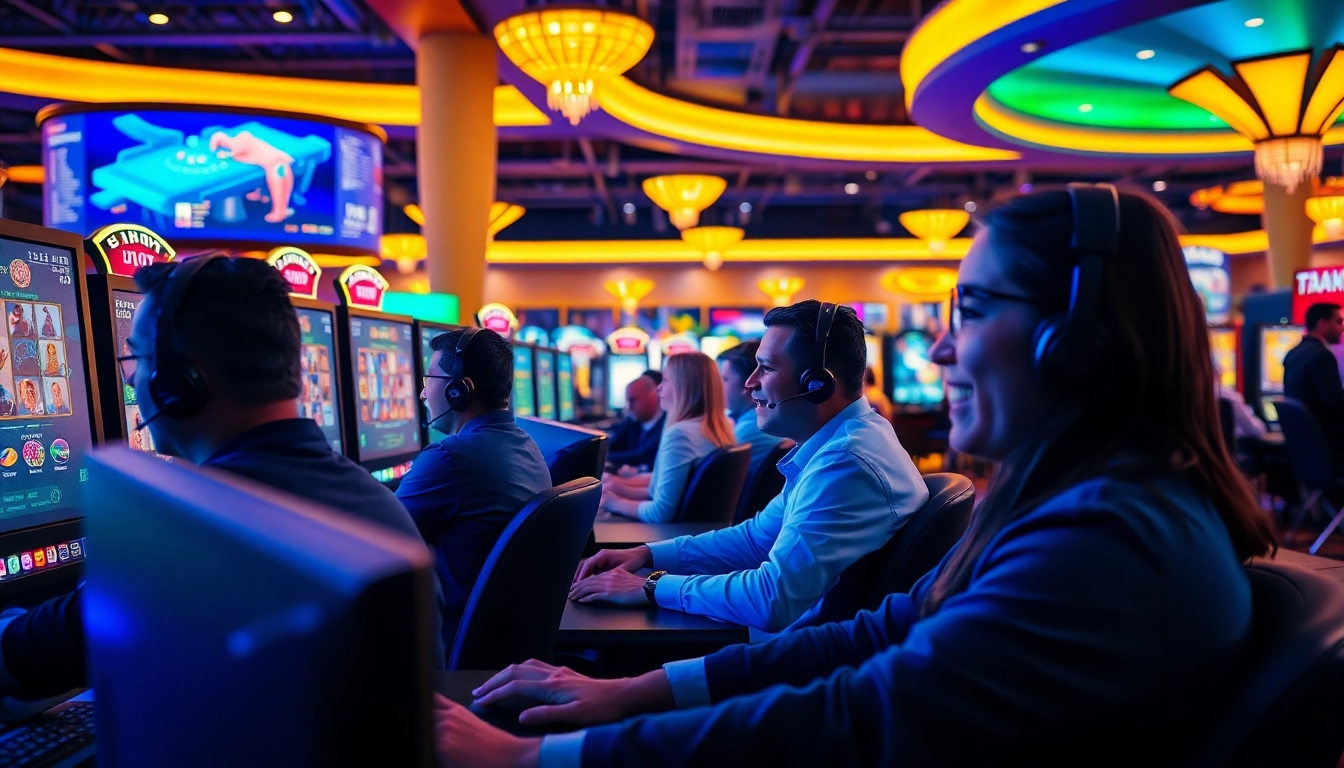 Casino spielen online: Spieler genießen Live-Action an Computer und erleben Spannung.