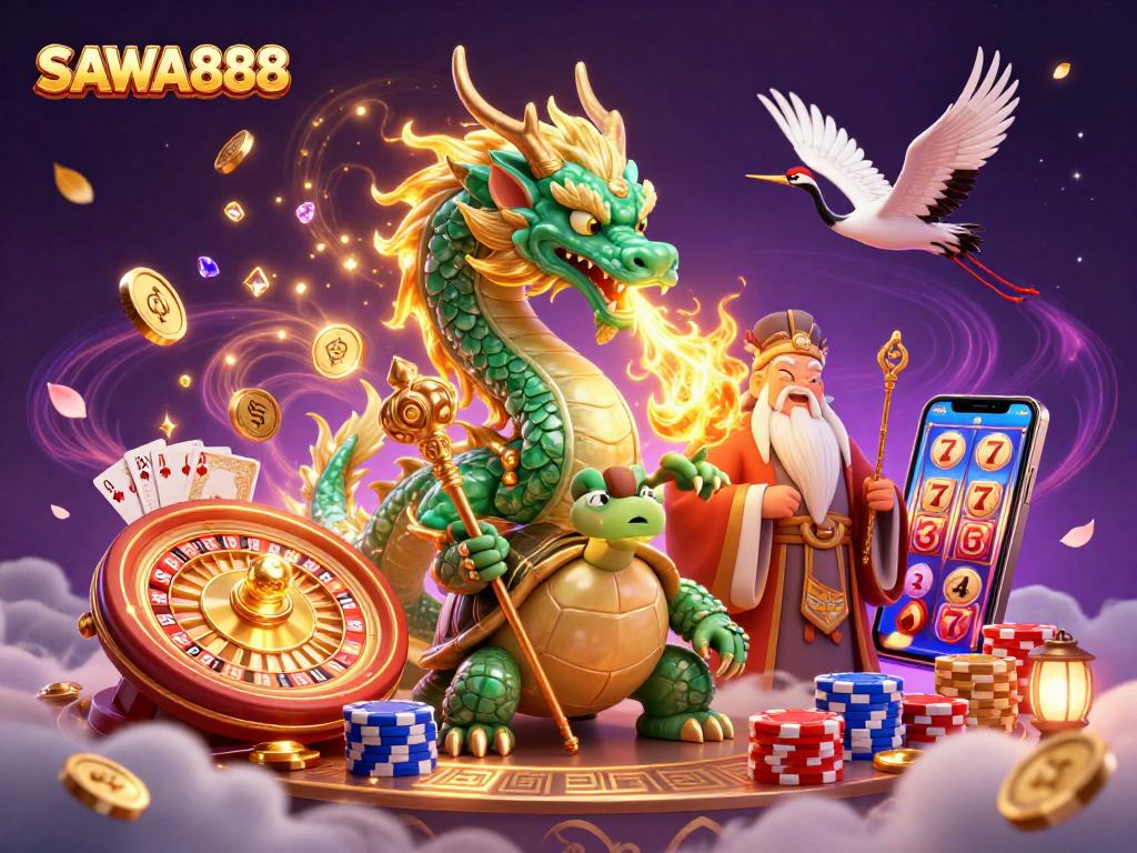 Engage with captivating SAWA888 gameplay while witnessing fantasy elements and casino excitement.