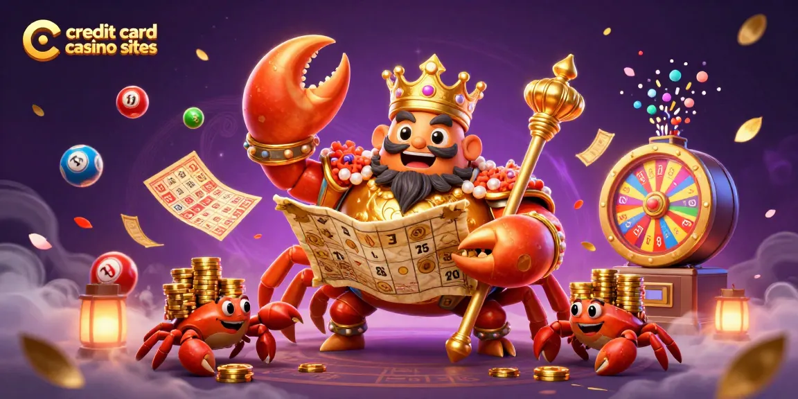 Experience the excitement of credit card casino sites with a vibrant, imaginative 3D scene.