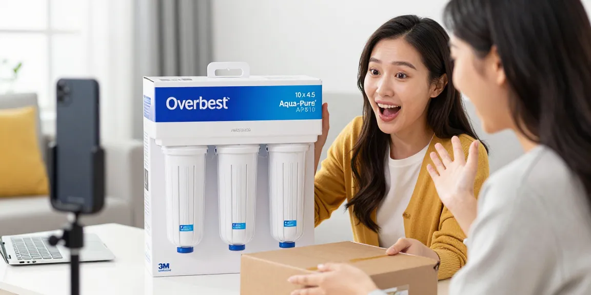 Overbest 10 x 4.5 Whole House Water Filte Replacernent for 3M®Aqua-Pure®AP810, online shopping product review, exclusive deals on e-commerce platform.