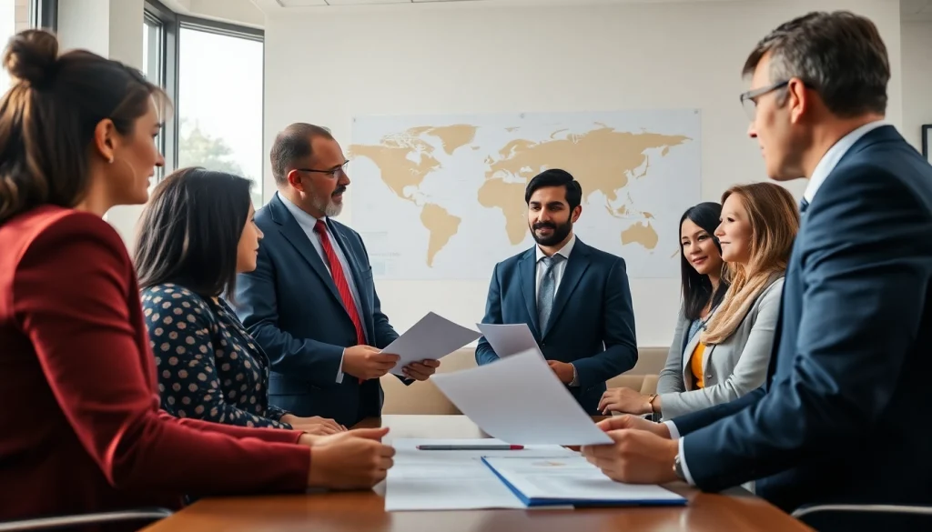 Jacksonville immigration lawyer assisting clients in a welcoming office environment.
