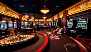 Players enjoying exciting games at SODO Casino, showcasing vibrant tables and thrilling atmosphere.