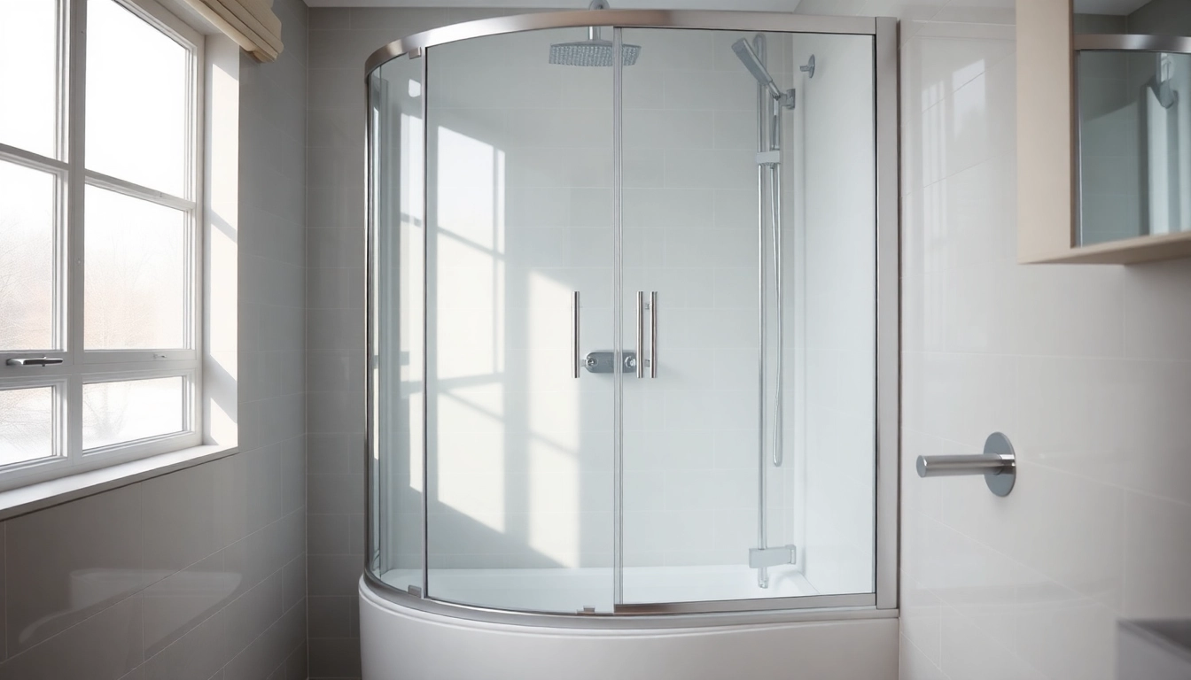 Duschkabine 90x90 komplett in modernem Badezimmer mit eleganten Details und natürlichem Licht