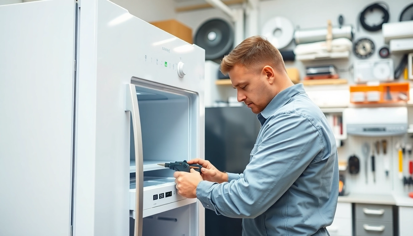Technician performing refrigerator repair ottawa service with precision and expertise.