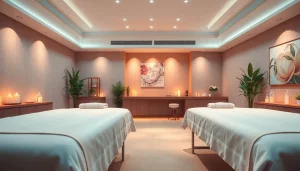A serene interior of a massage shop showcasing calming ambience inviting visitors to https://forumup.org/ for relaxing treatments.