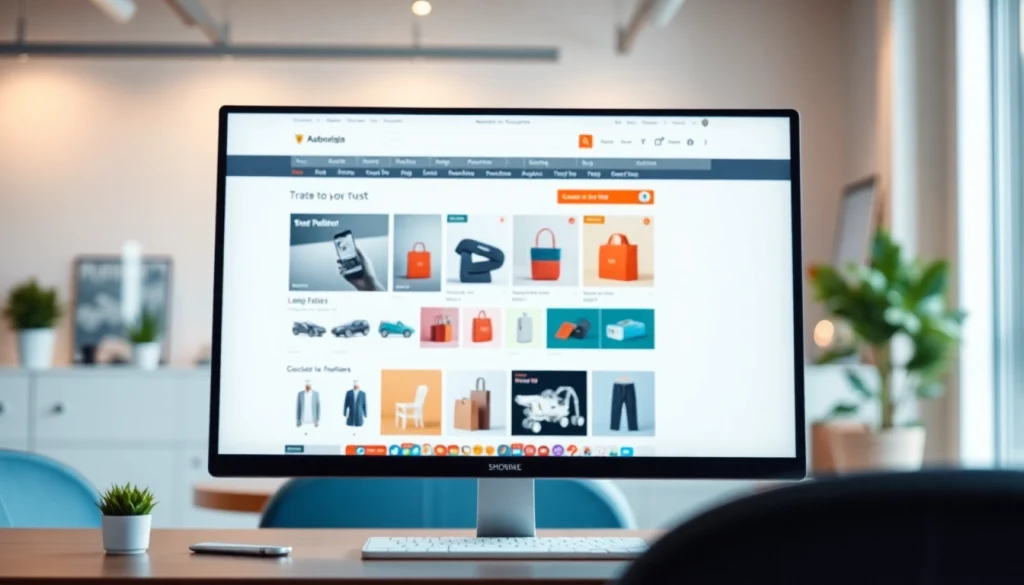 Explore shopping features at https://buyingst.com with a vibrant online store display.