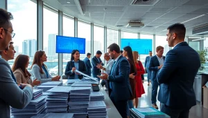 Financial professionals discussing IPVA GO 2026 payments in an urban office.