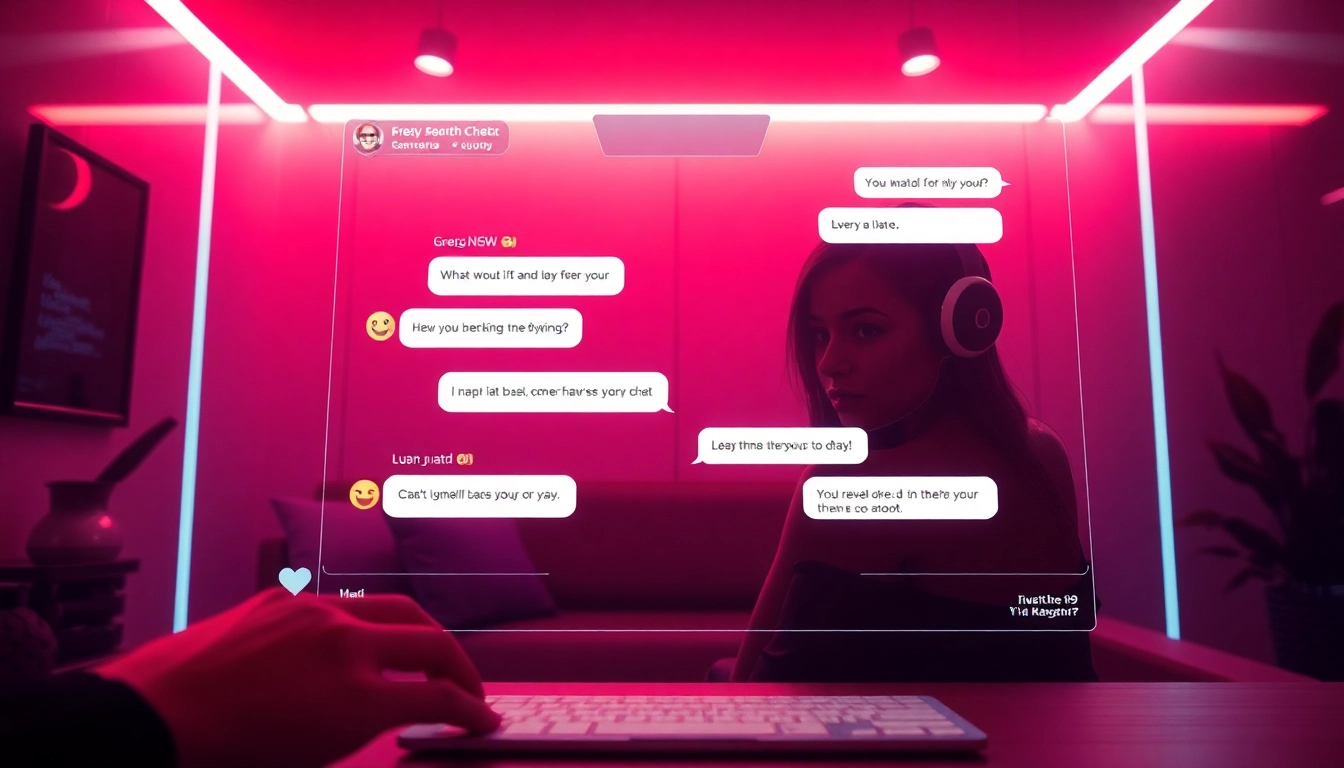 Engaging NSFW AI chat interface with virtual character and vibrant colors