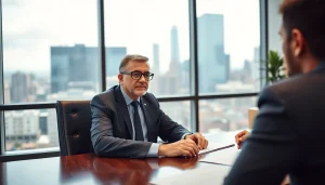 Engaging consultation with a Brooklyn Estate Planning Lawyer in a modern office.