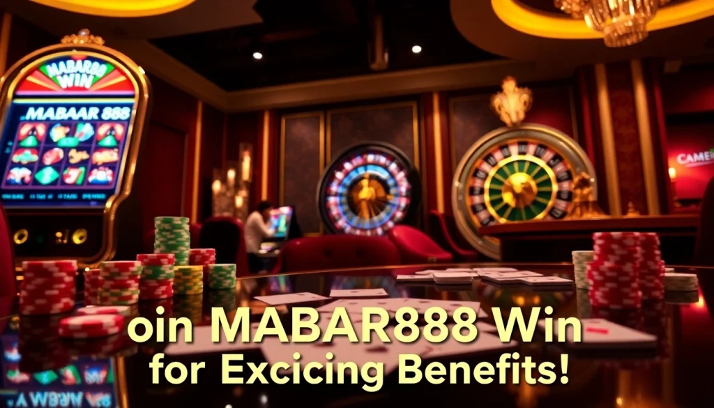 Rasakan Kemenangan MABAR88 dengan slot seru, chip poker, dan suasana kasino yang elegan.