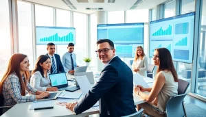 Accounting Services in Dubai showcased in a modern office with diverse accountants working collaboratively.