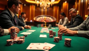 Experience thrilling poker strategies with rebahin in a luxurious casino setting.