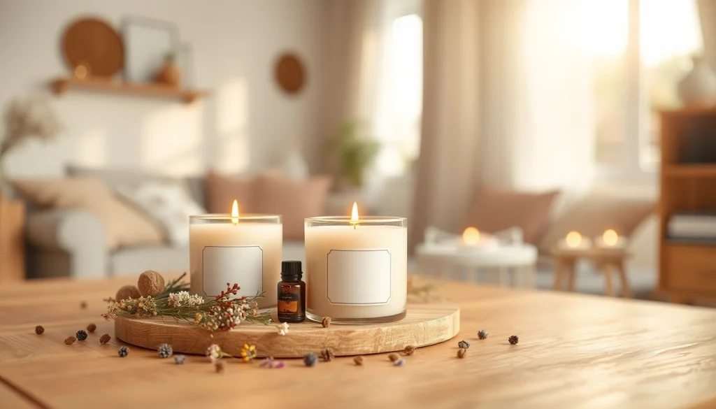 Mirisne svece od sojinog voska u toplom i prijatnom ambijentu.