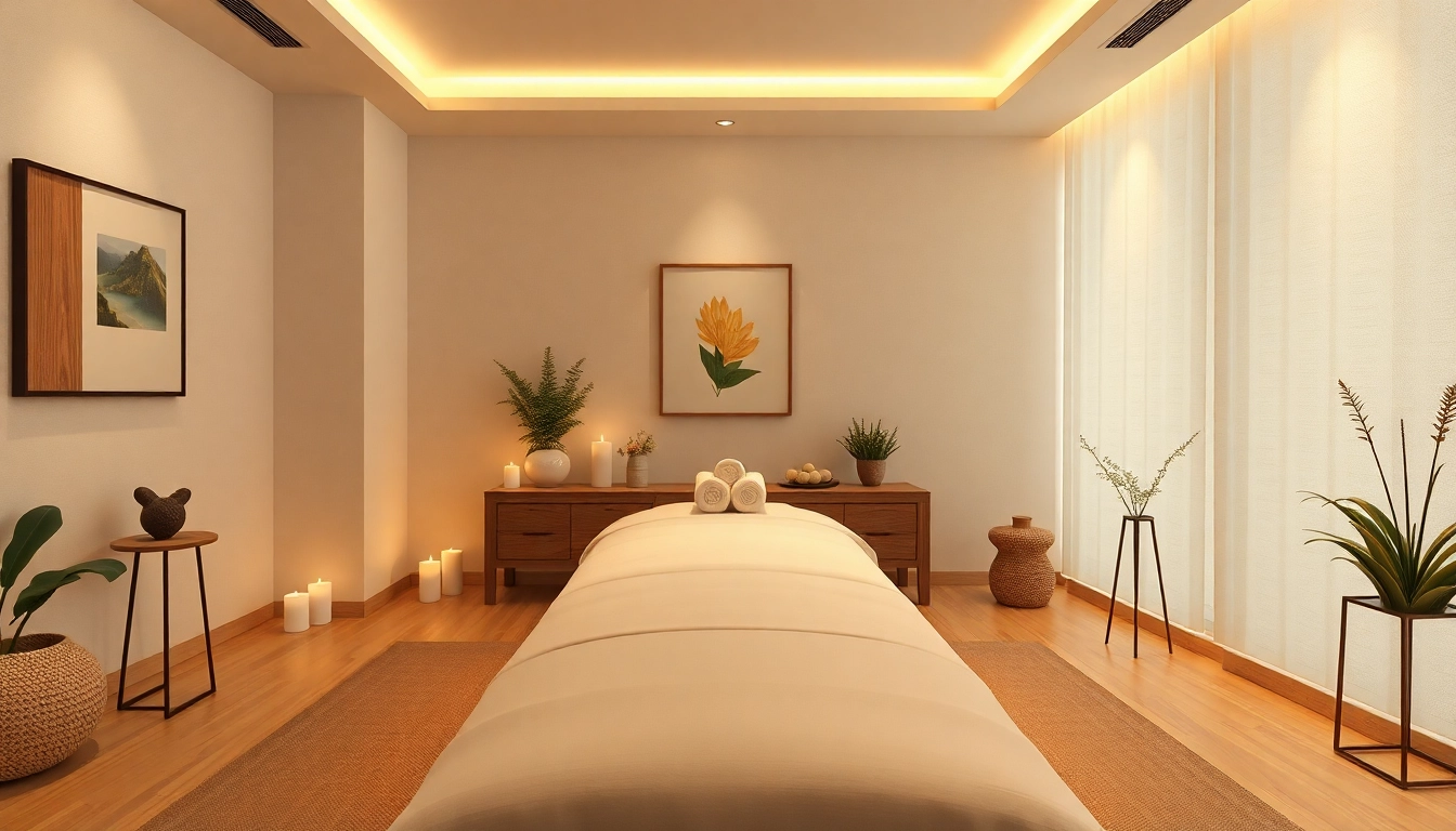 편안한 분위기의 고급 가구가 비치된 인천마사지 치료실