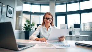 Profesjonalna księgowa Marzena Owczarzak w pracy w mieście Poznań.
